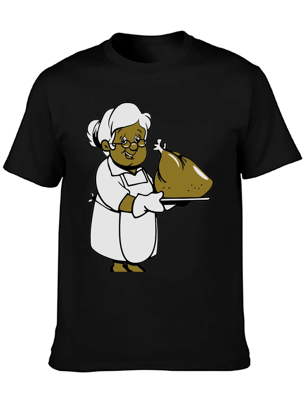 Cartoon Grandma T-Shirt: Thanksgiving Turkey Design product image 6