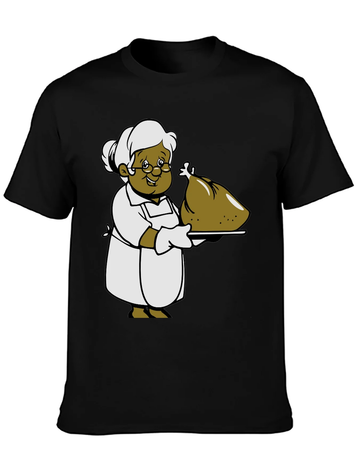 Cartoon Grandma T-Shirt: Thanksgiving Turkey Design product image 6