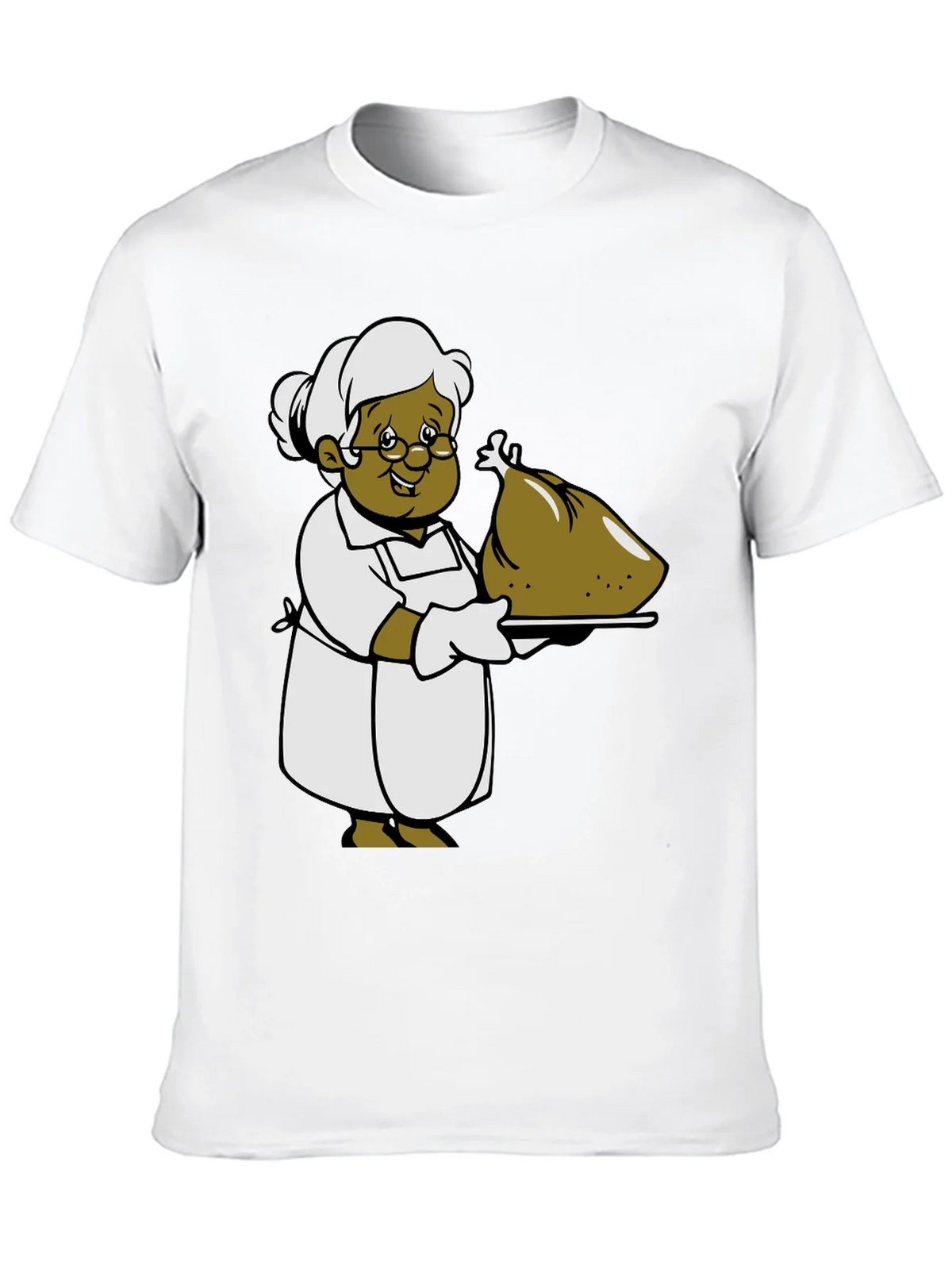Cartoon Grandma T-Shirt: Thanksgiving Turkey Design product image 12