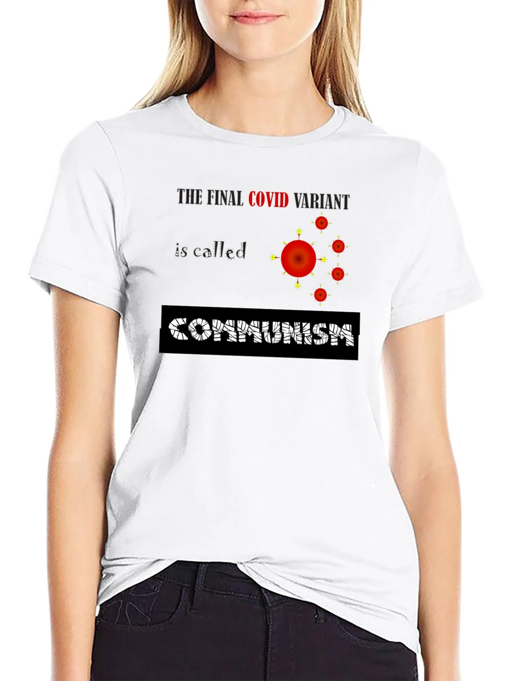 COVID Communism Black Graphic Tee product image 8