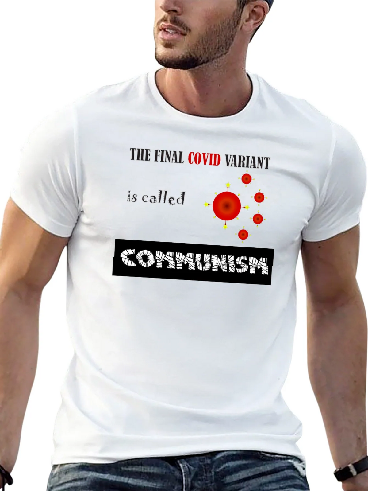 COVID Communism Black Graphic Tee product image 12