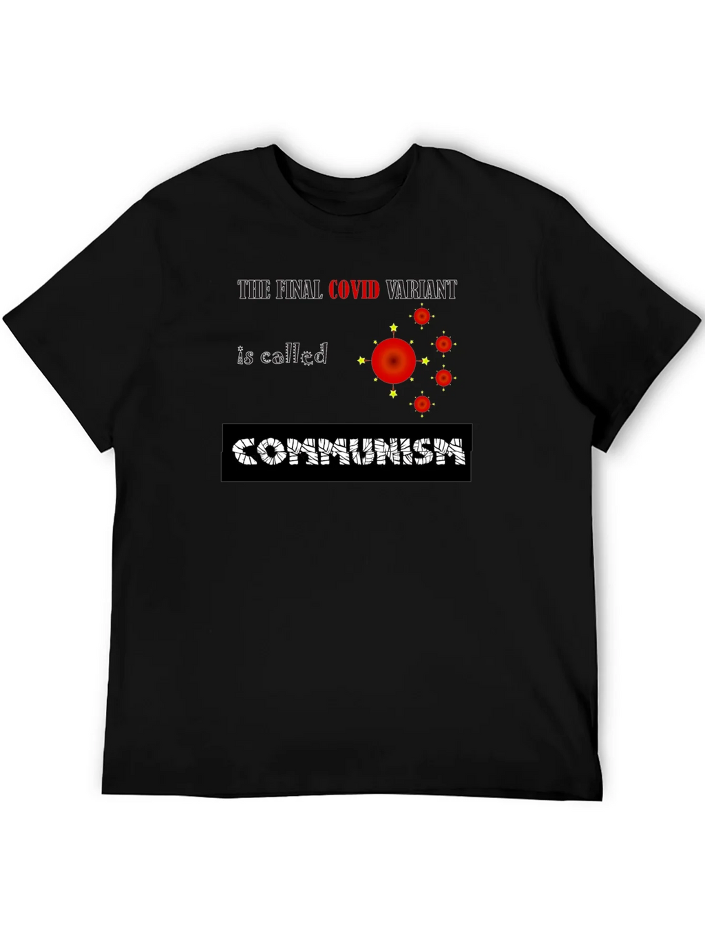 COVID Communism Black Graphic Tee product image 5