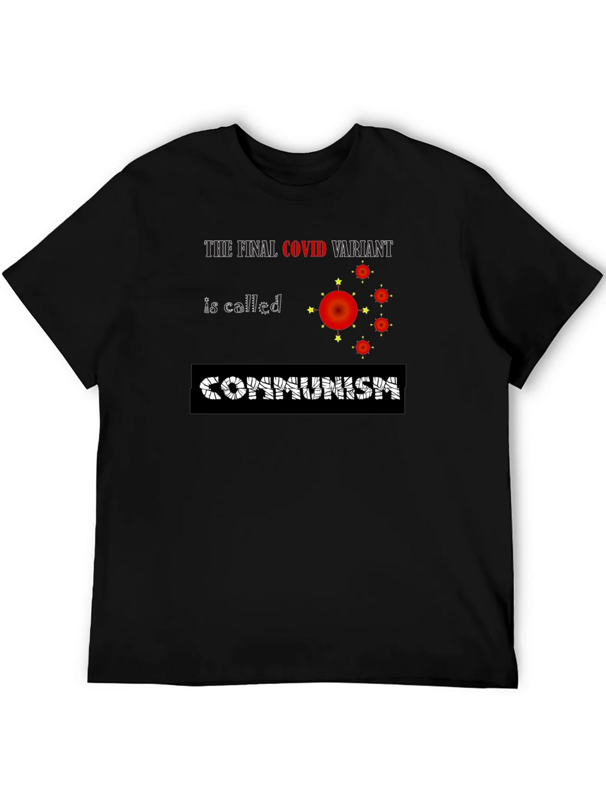 COVID Communism Black Graphic Tee product image 5
