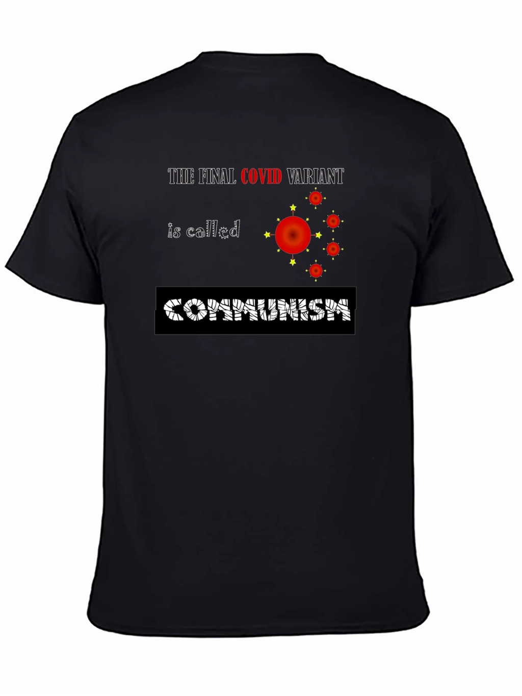 COVID Communism Black Graphic Tee product image 4