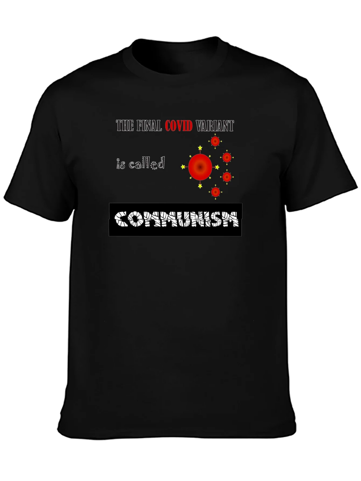 COVID Communism Black Graphic Tee product image 3