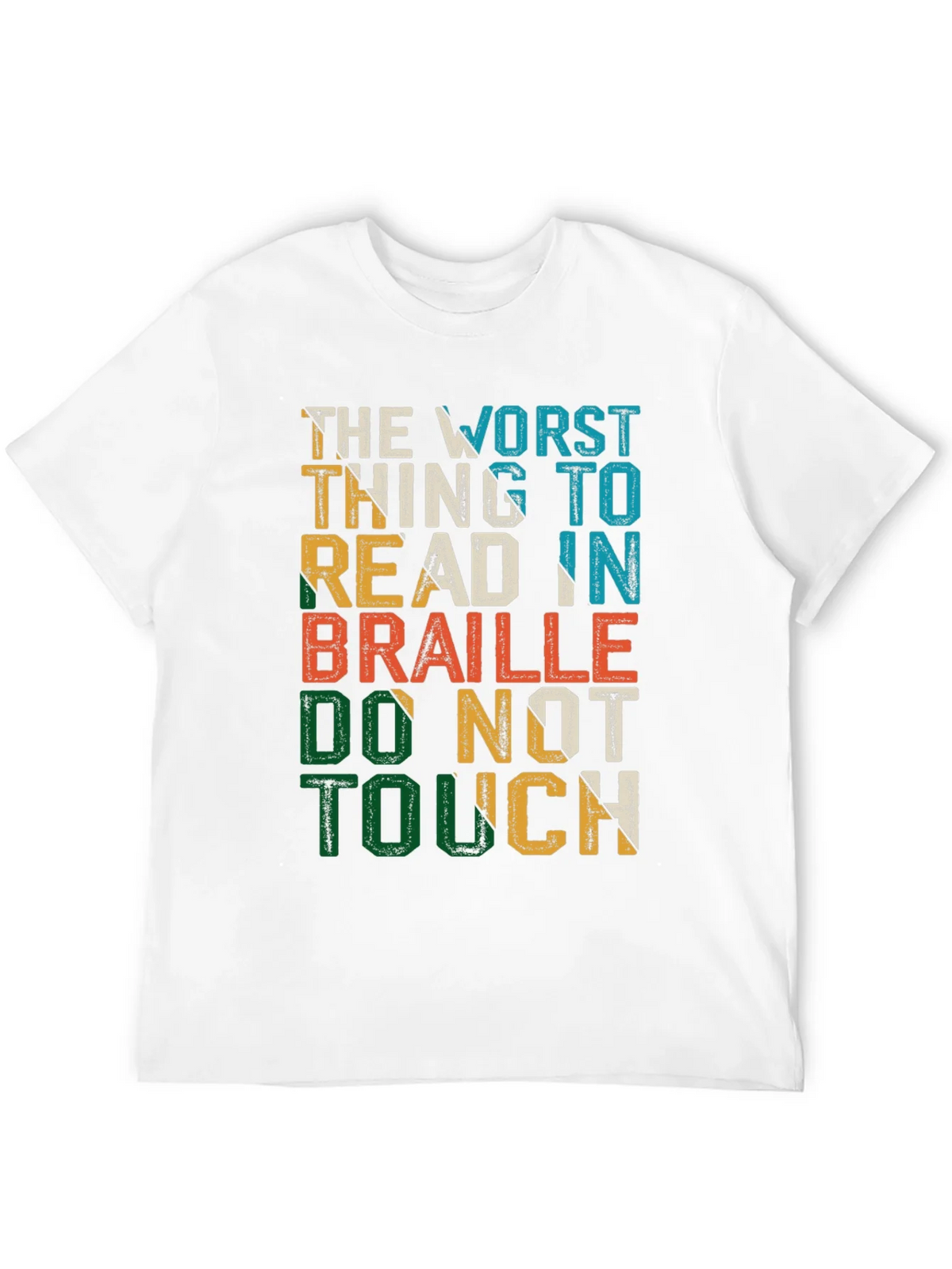 Humorous Do Not Touch Braille T-Shirt product image 11