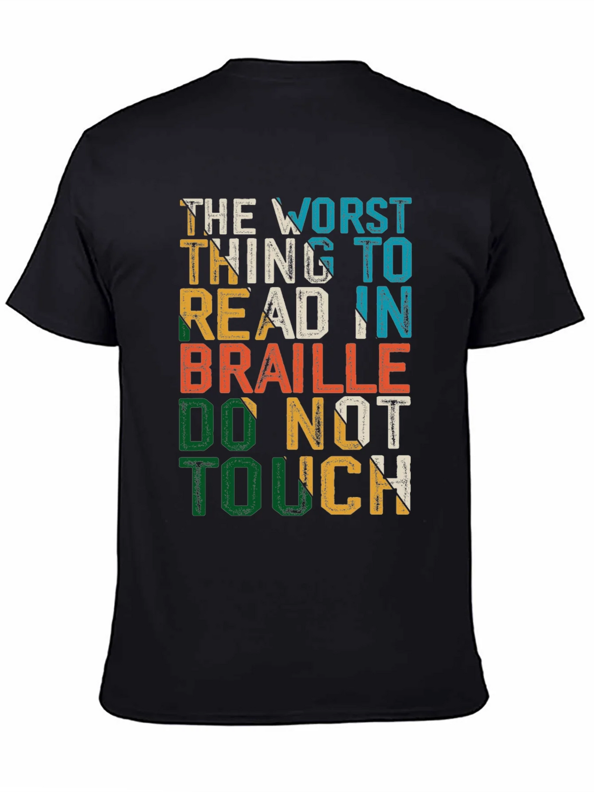 Humorous Do Not Touch Braille T-Shirt product image 4