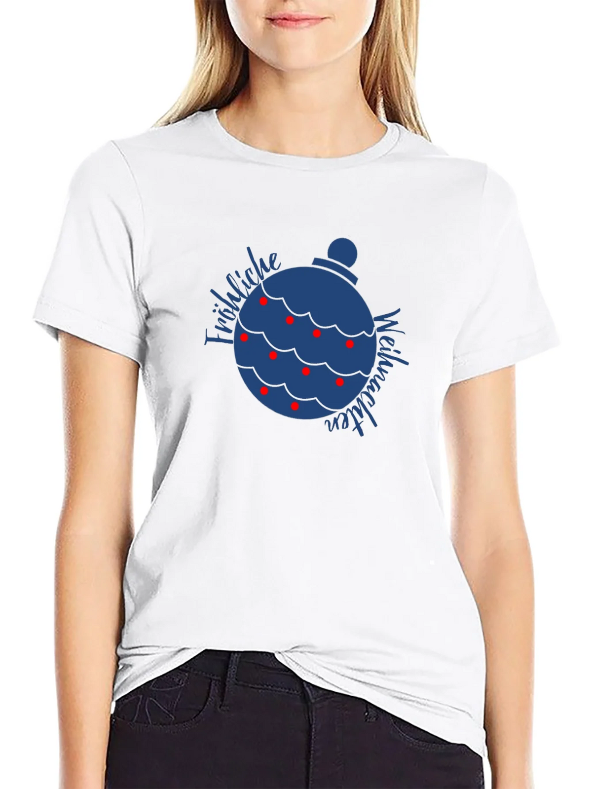 Fröhliche Weihnachten Ornament T-Shirt product image 8
