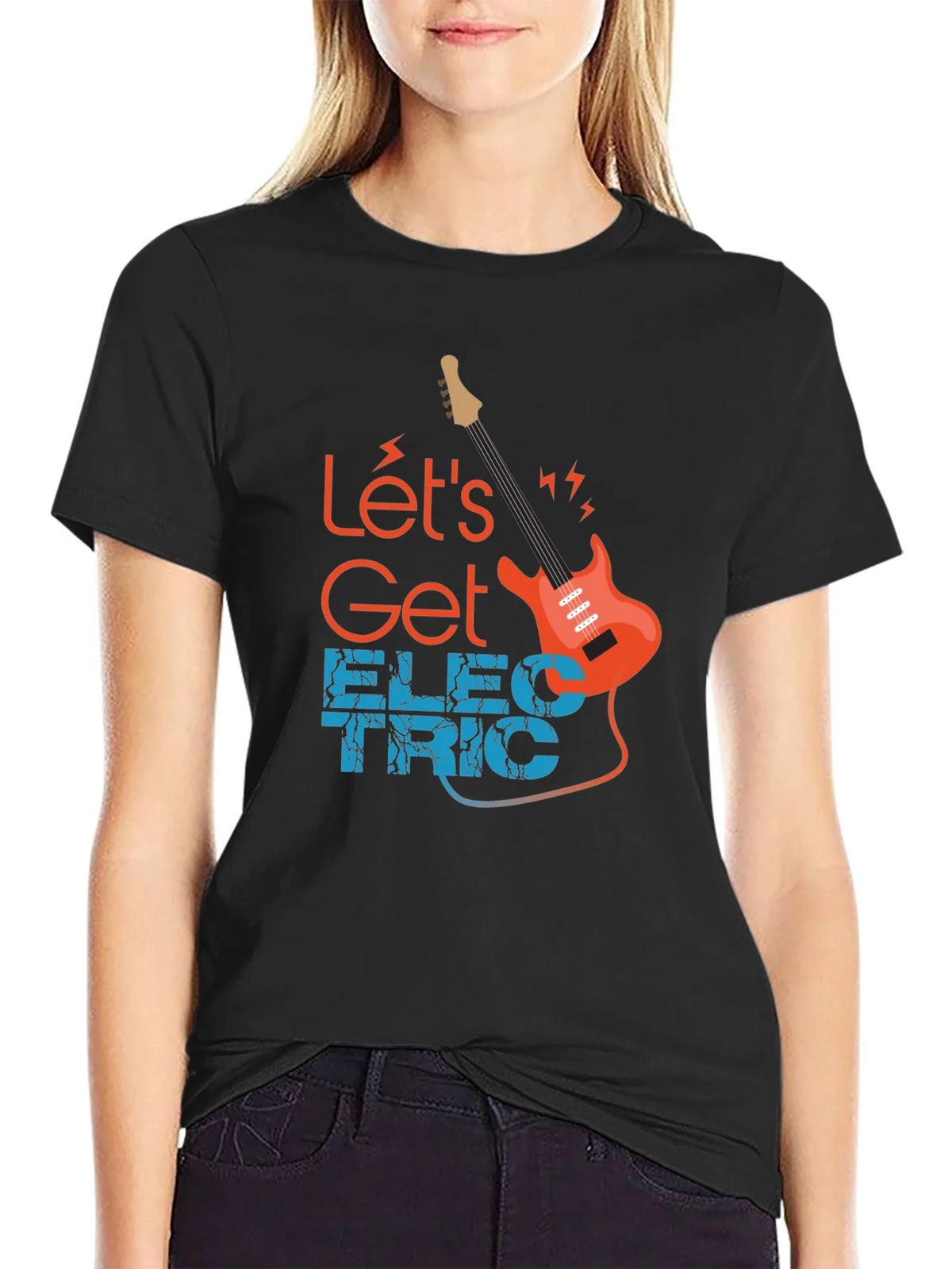 Lets Get Electric Black T-Shirt - Music Lover product image 5