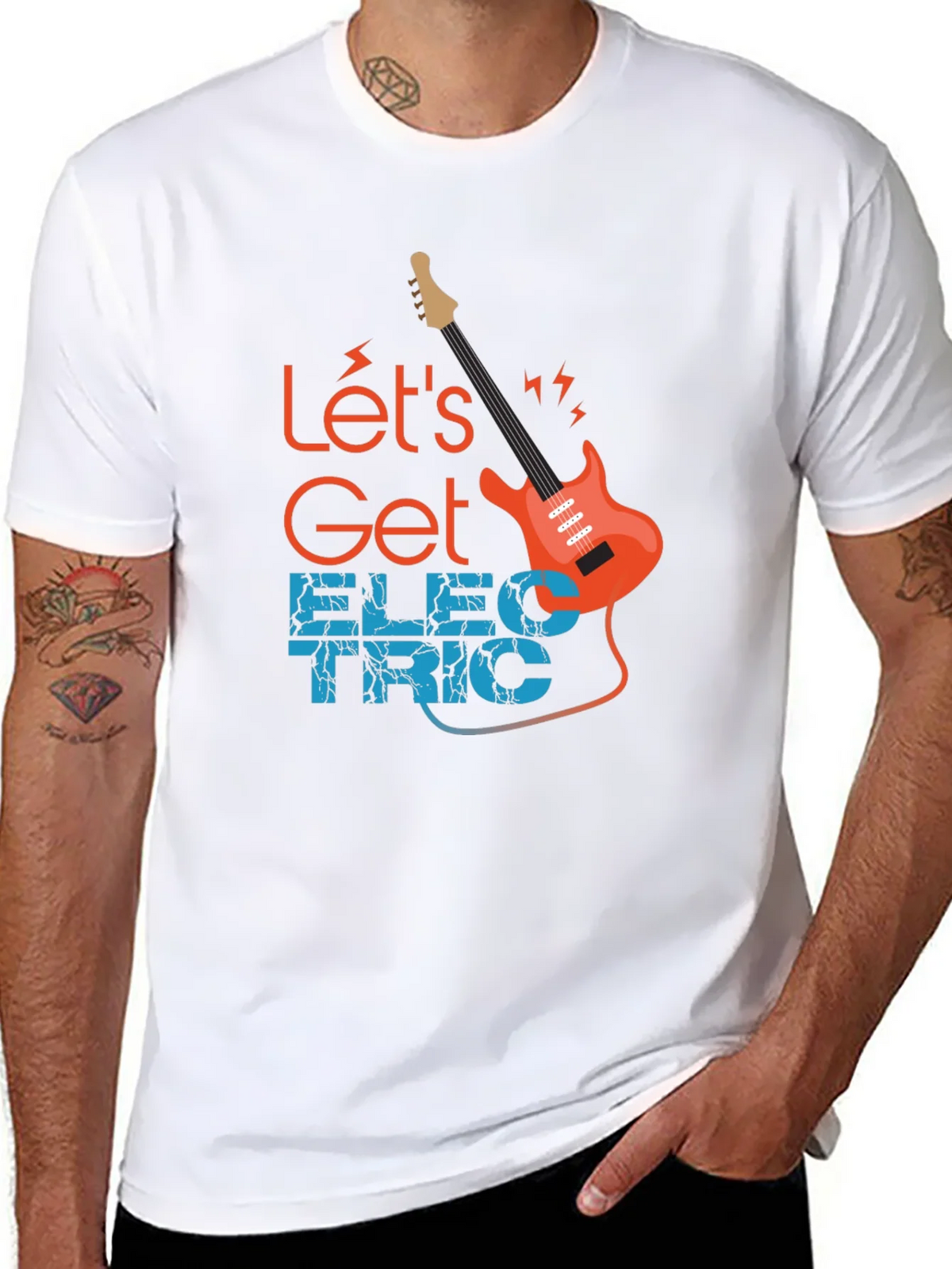 Lets Get Electric Black T-Shirt - Music Lover product image 10