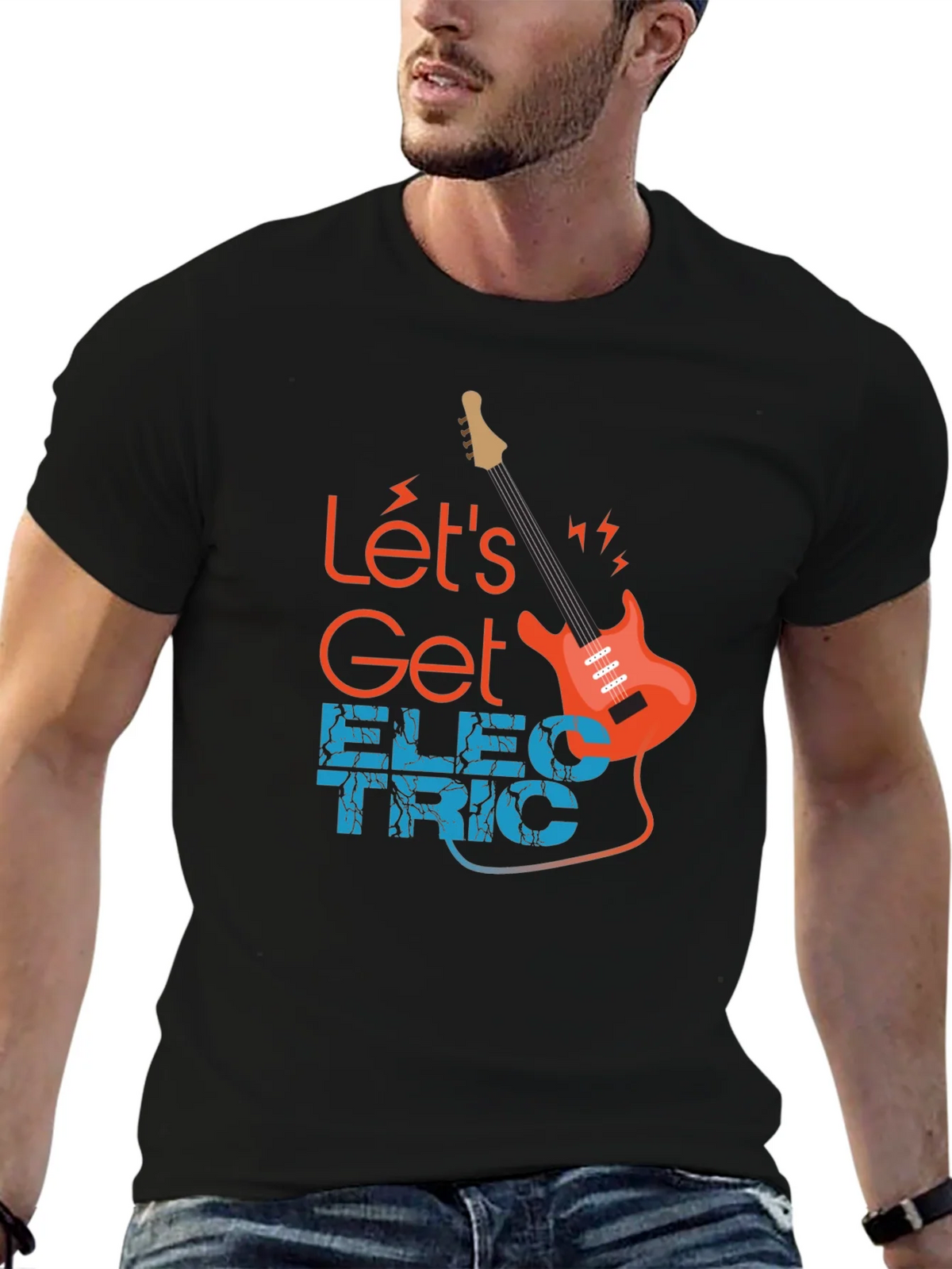 Lets Get Electric Black T-Shirt - Music Lover product image 9