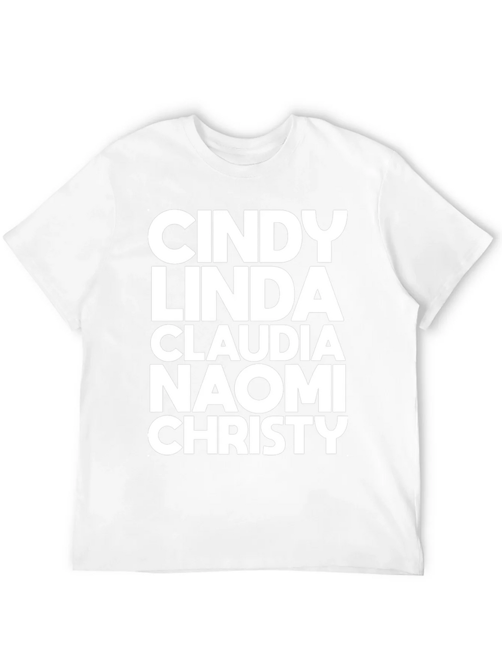 Supermodel Names Black T-Shirt product image 11