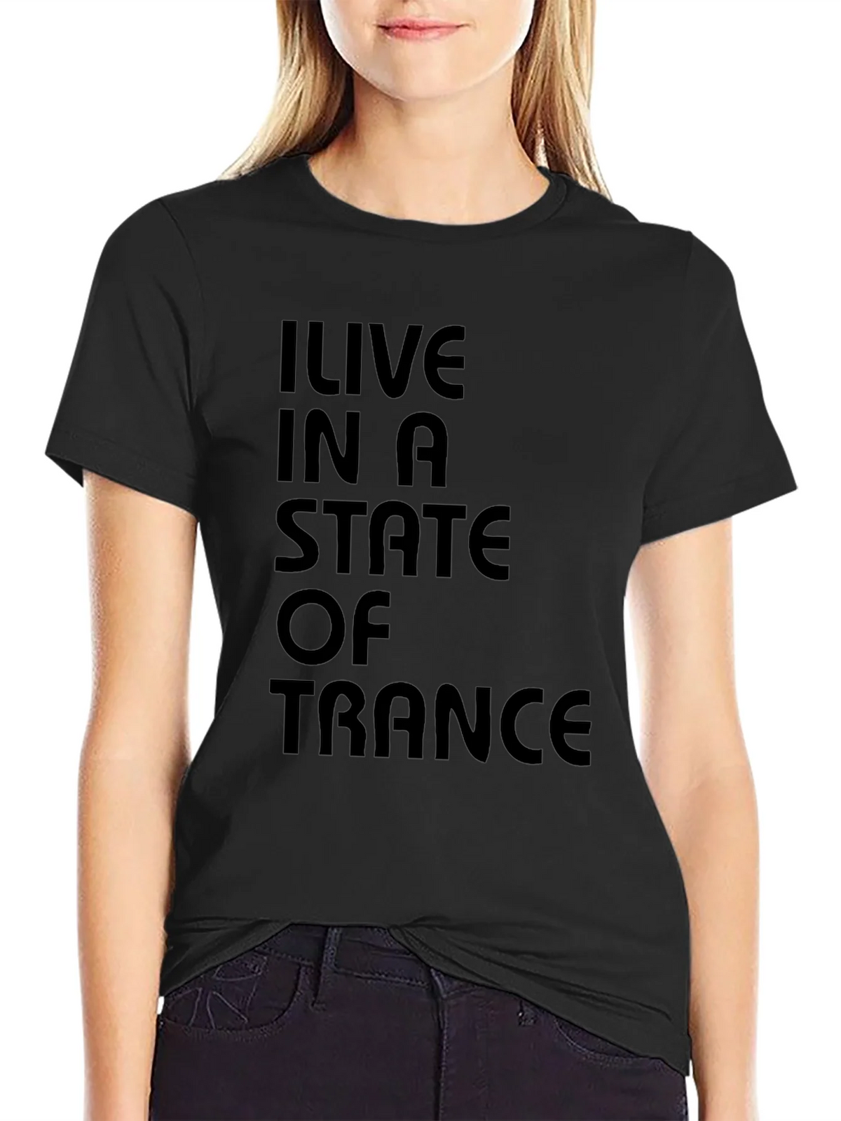 I Live in a State of Trance Black T-Shirt product image 2