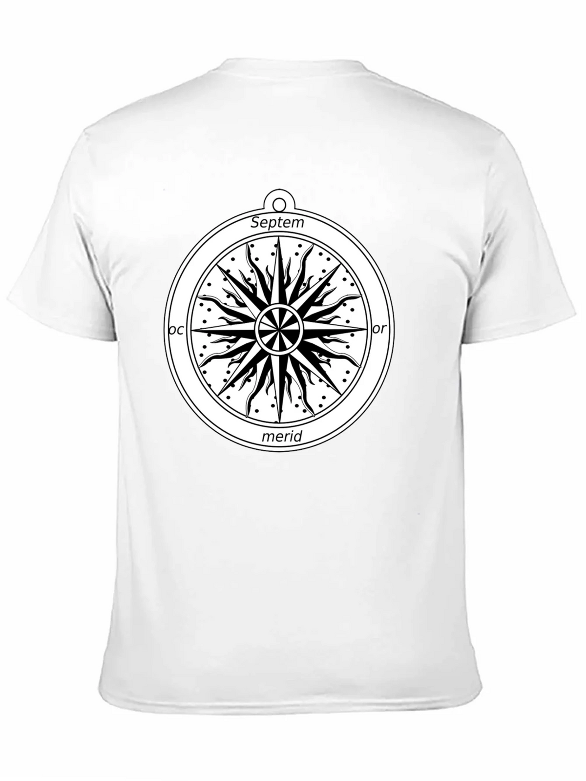 Celestial Compass Graphic Tee - Black Cotton Shirt product image 2