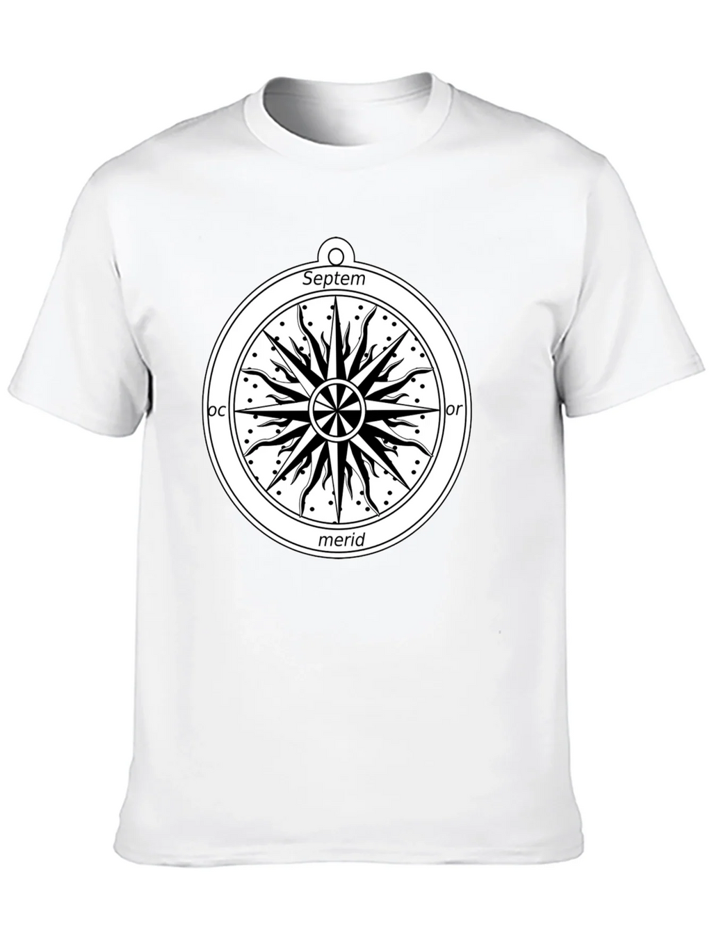 Celestial Compass Graphic Tee - Black Cotton Shirt product image 12