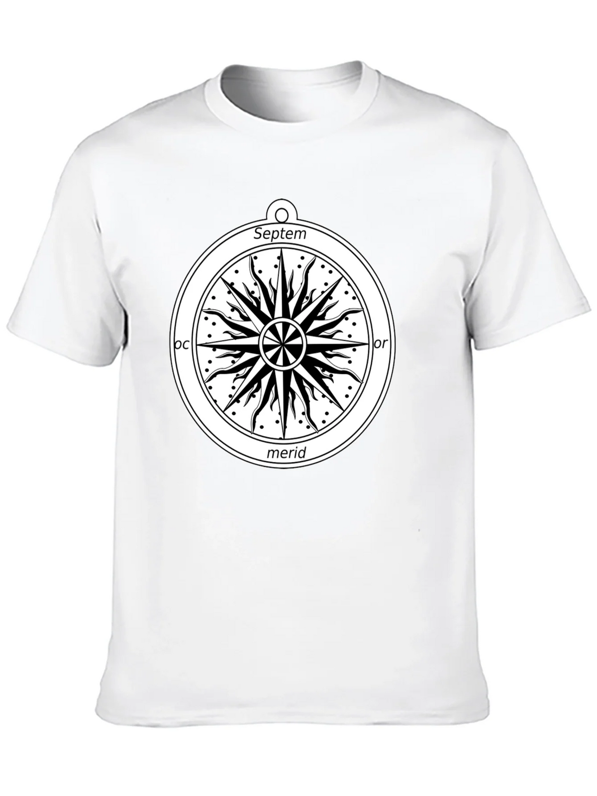 Celestial Compass Graphic Tee - Black Cotton Shirt product image 12