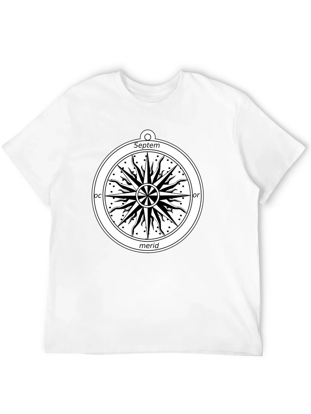 Celestial Compass Graphic Tee - Black Cotton Shirt product image 3