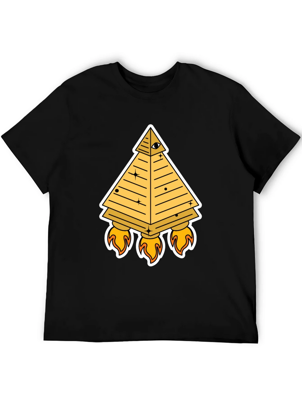 Illuminati Pyramid Rocket T-Shirt - Black product image 5