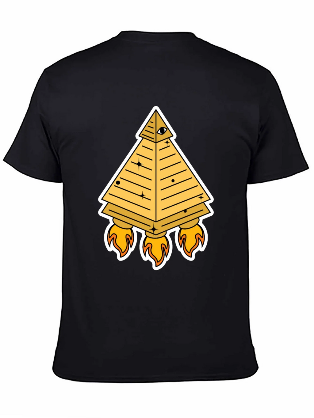 Illuminati Pyramid Rocket T-Shirt - Black product image 4
