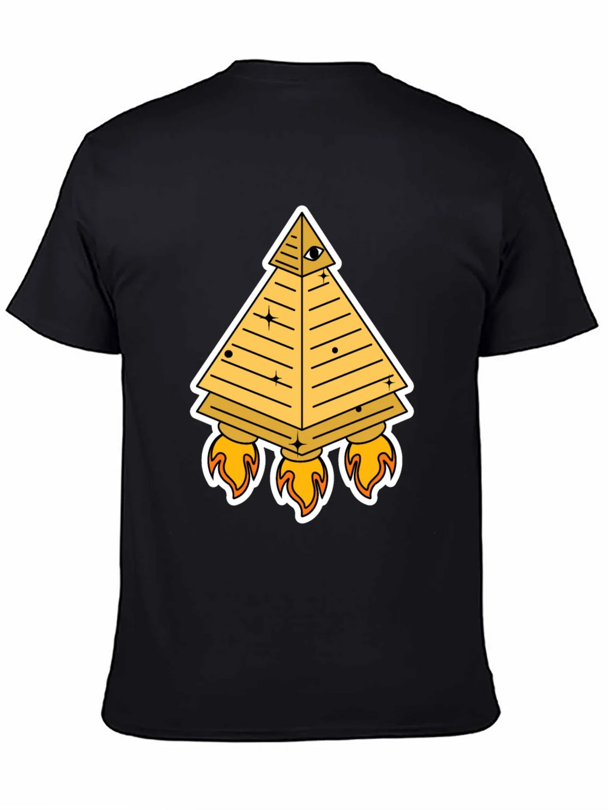 Illuminati Pyramid Rocket T-Shirt - Black product image 4