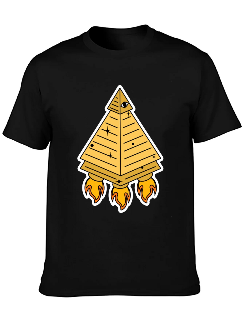 Illuminati Pyramid Rocket T-Shirt - Black product image 3