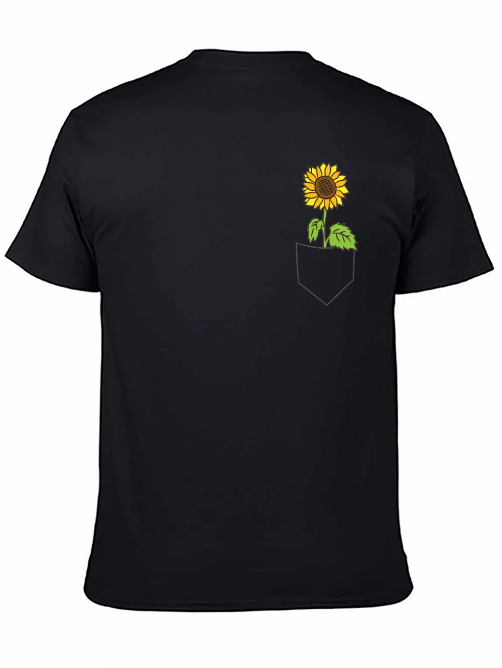 Sunflower Pocket Tee - Black Cotton Casual Wear product image 4