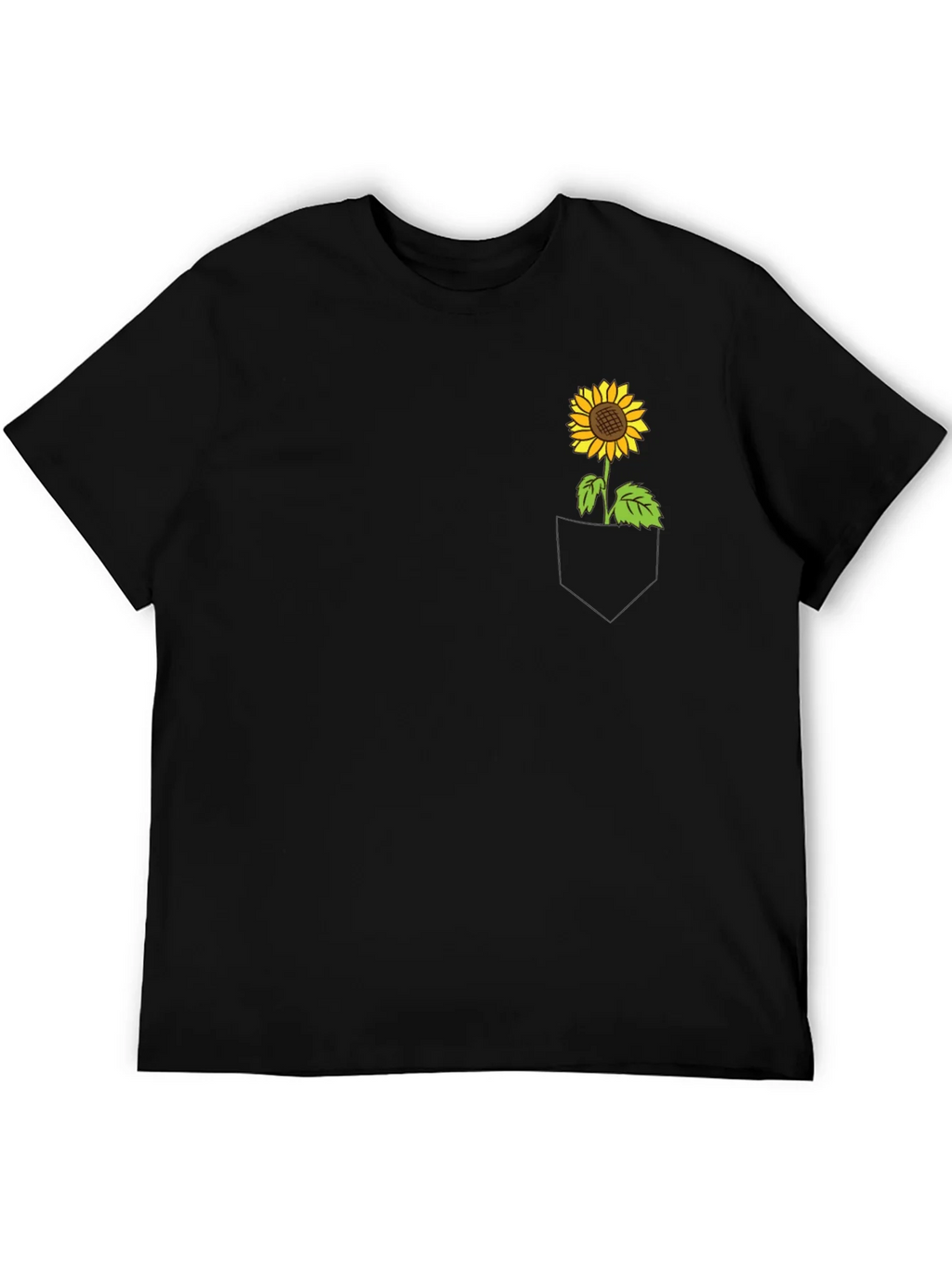 Sunflower Pocket Tee - Black Cotton Casual Wear product image 5