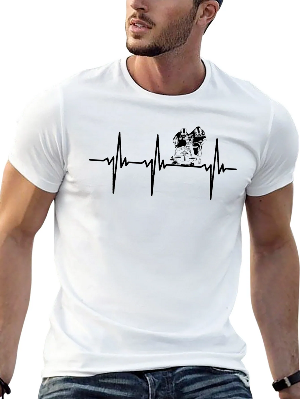 Firefighter Heartbeat Graphic T-Shirt product image 4
