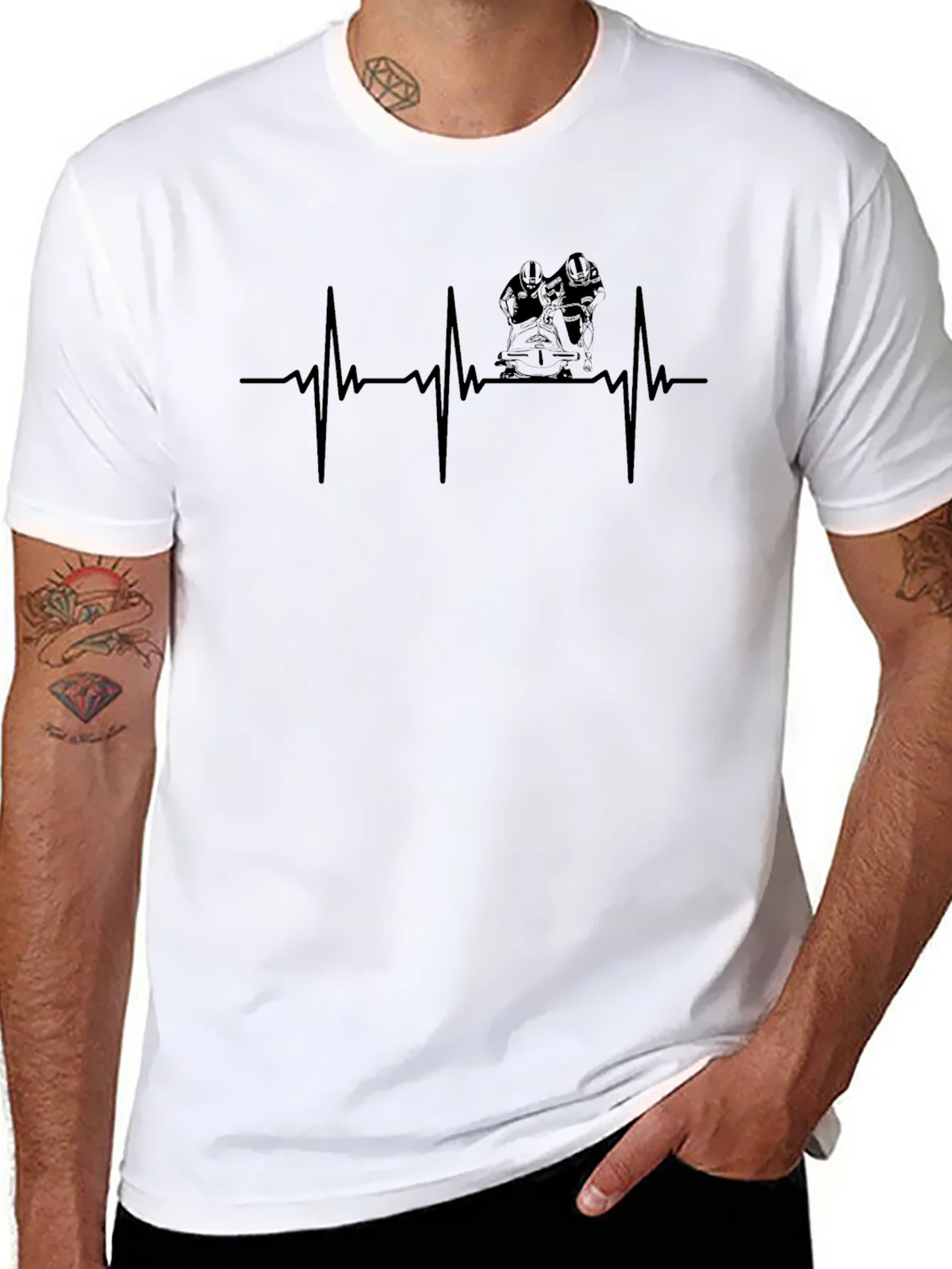 Firefighter Heartbeat Graphic T-Shirt product image 10