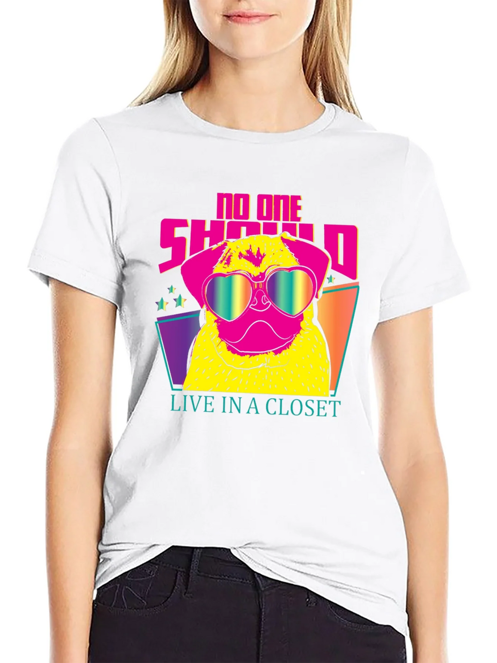 Funky Pug Tee: No One Should Live in a Closet product image 11