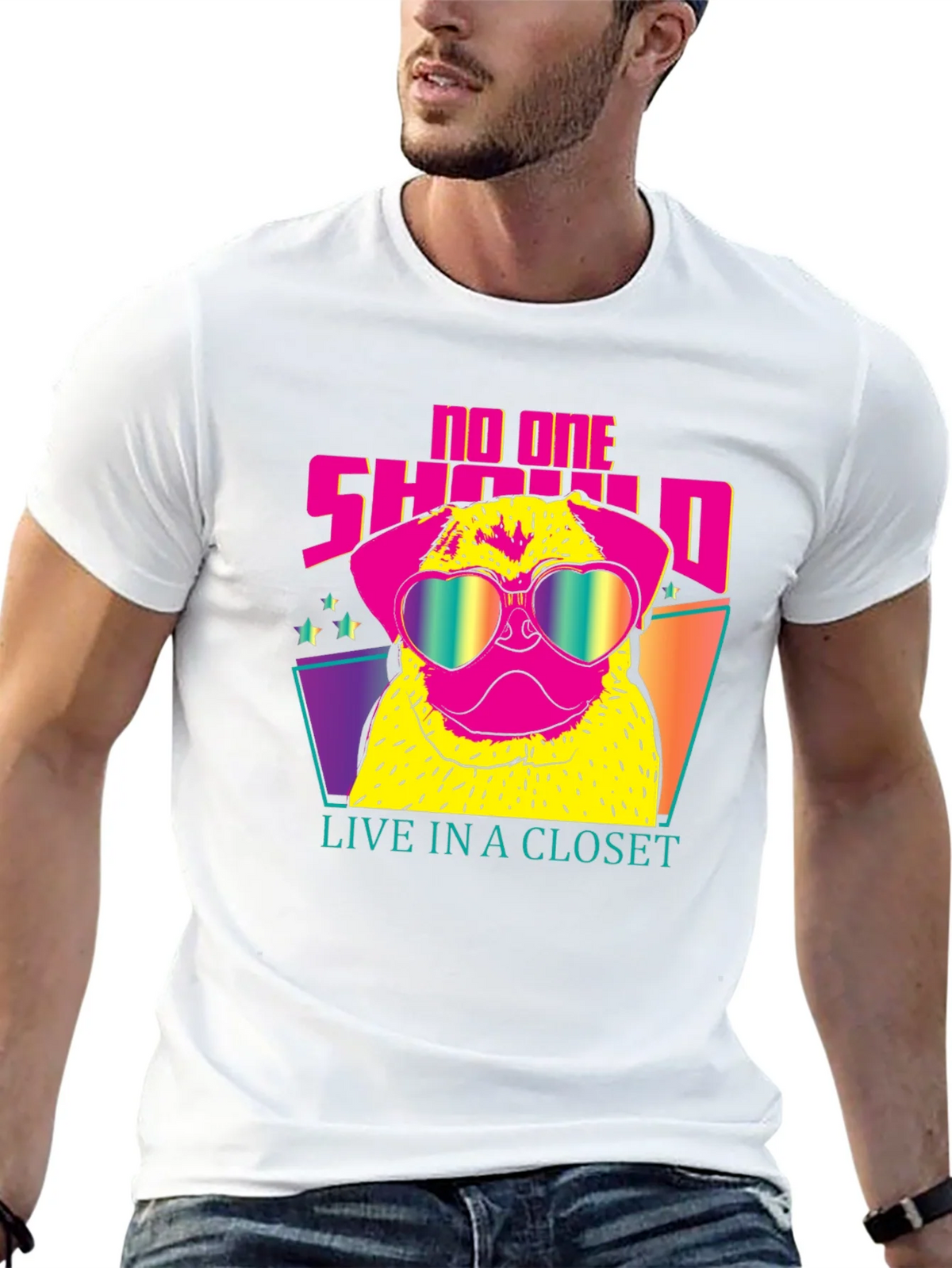 Funky Pug Tee: No One Should Live in a Closet product image 4