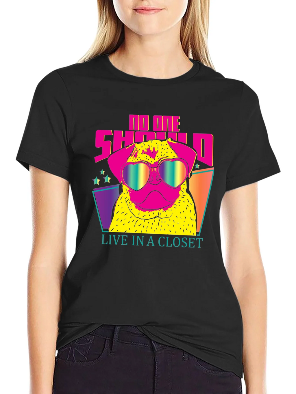 Funky Pug Tee: No One Should Live in a Closet product image 5