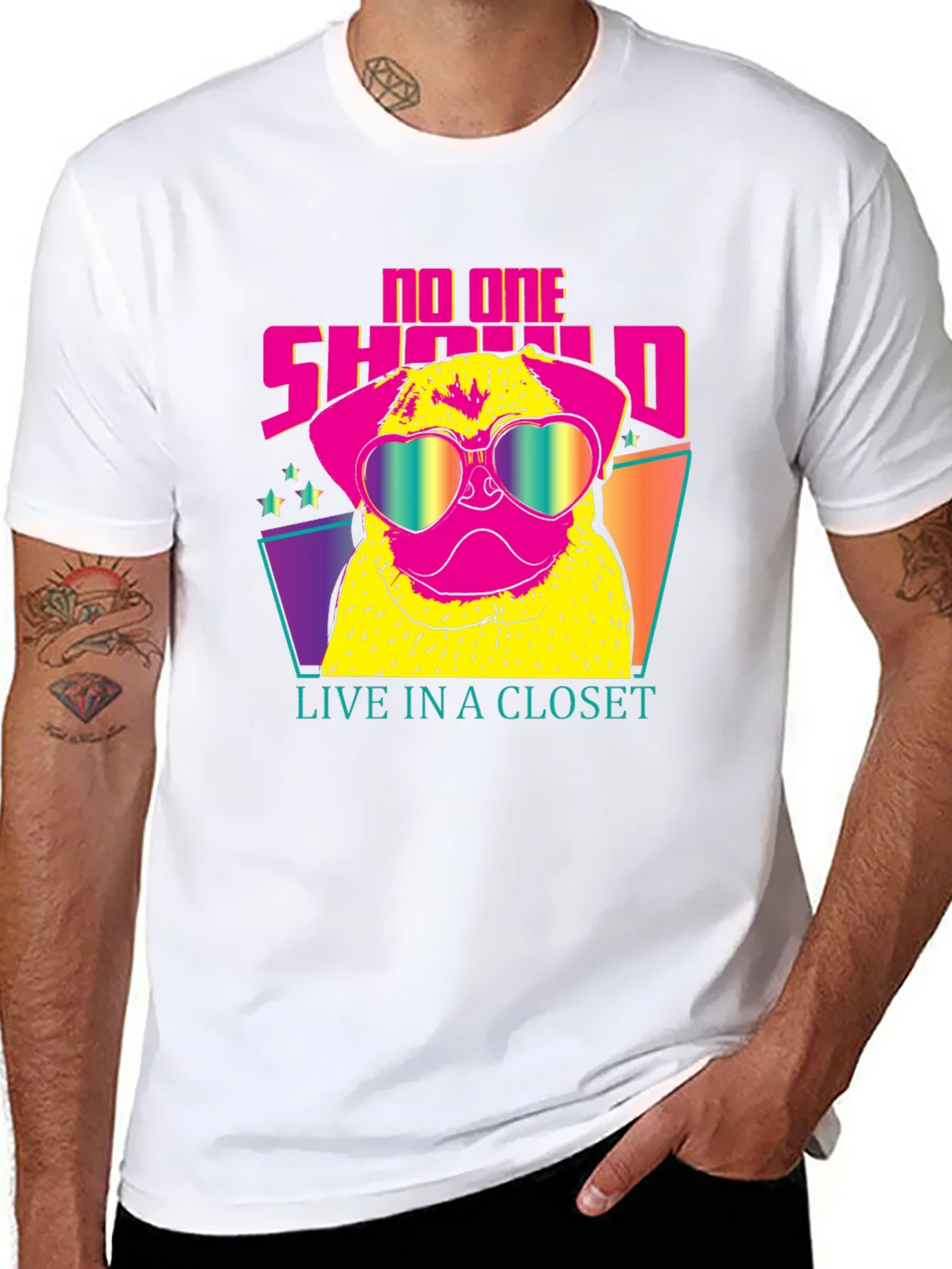 Funky Pug Tee: No One Should Live in a Closet product image 10