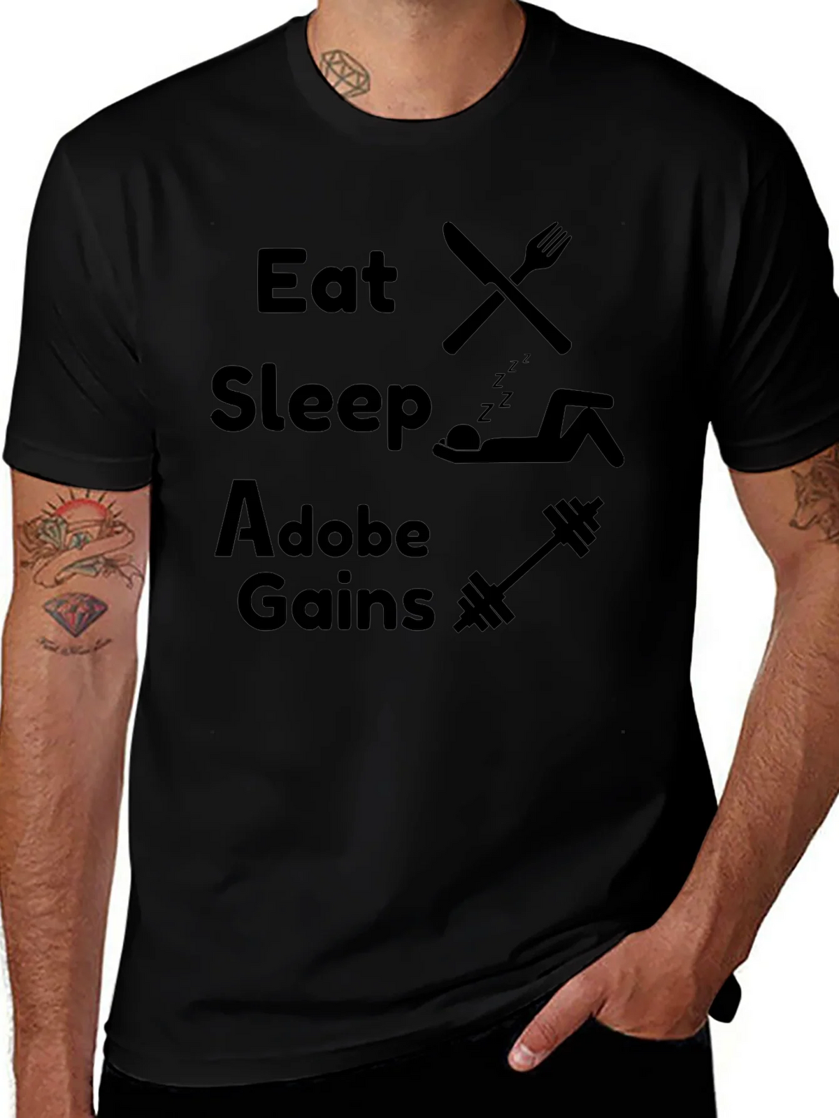 Eat Sleep Adobe Gains Graphic T-Shirt product image 1