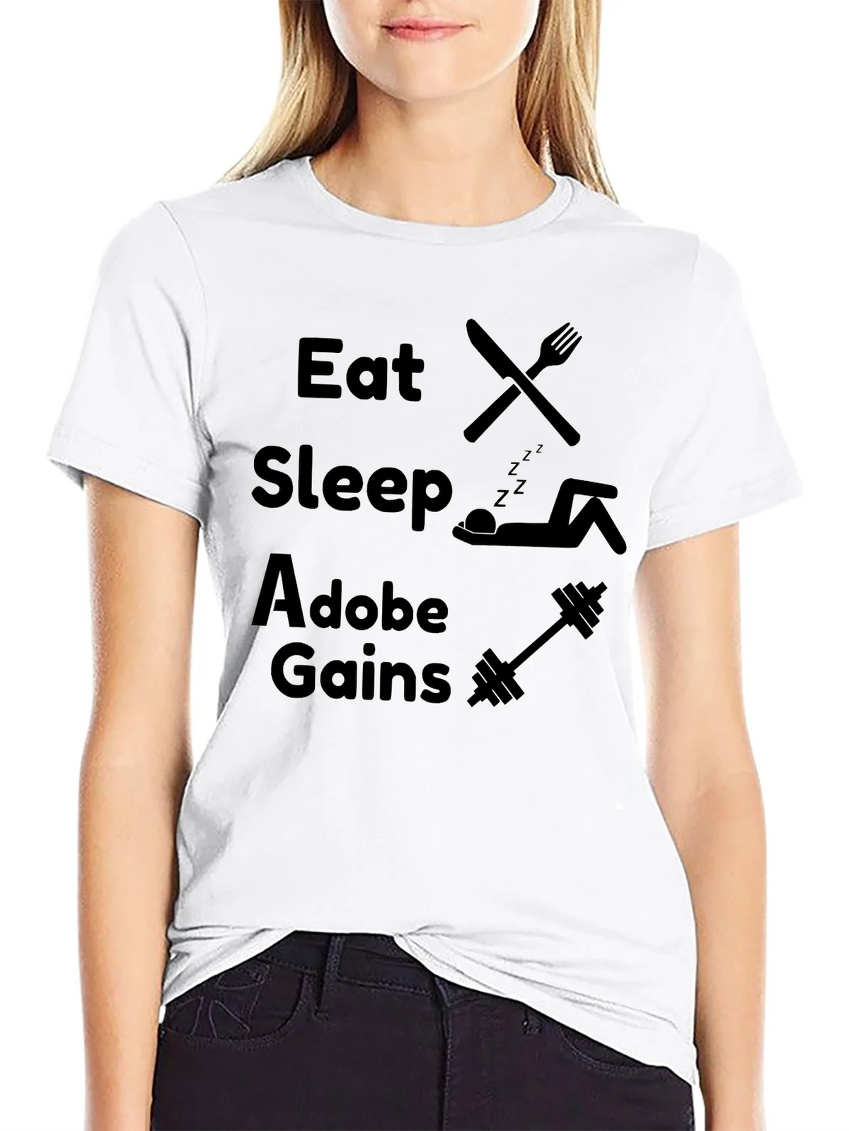 Eat Sleep Adobe Gains Graphic T-Shirt product image 8