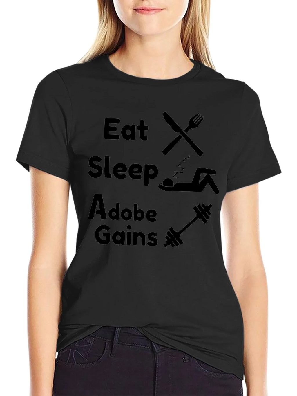 Eat Sleep Adobe Gains Graphic T-Shirt product image 2