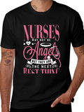 Nurses Angels Pink Graphic T-Shirt product image 1