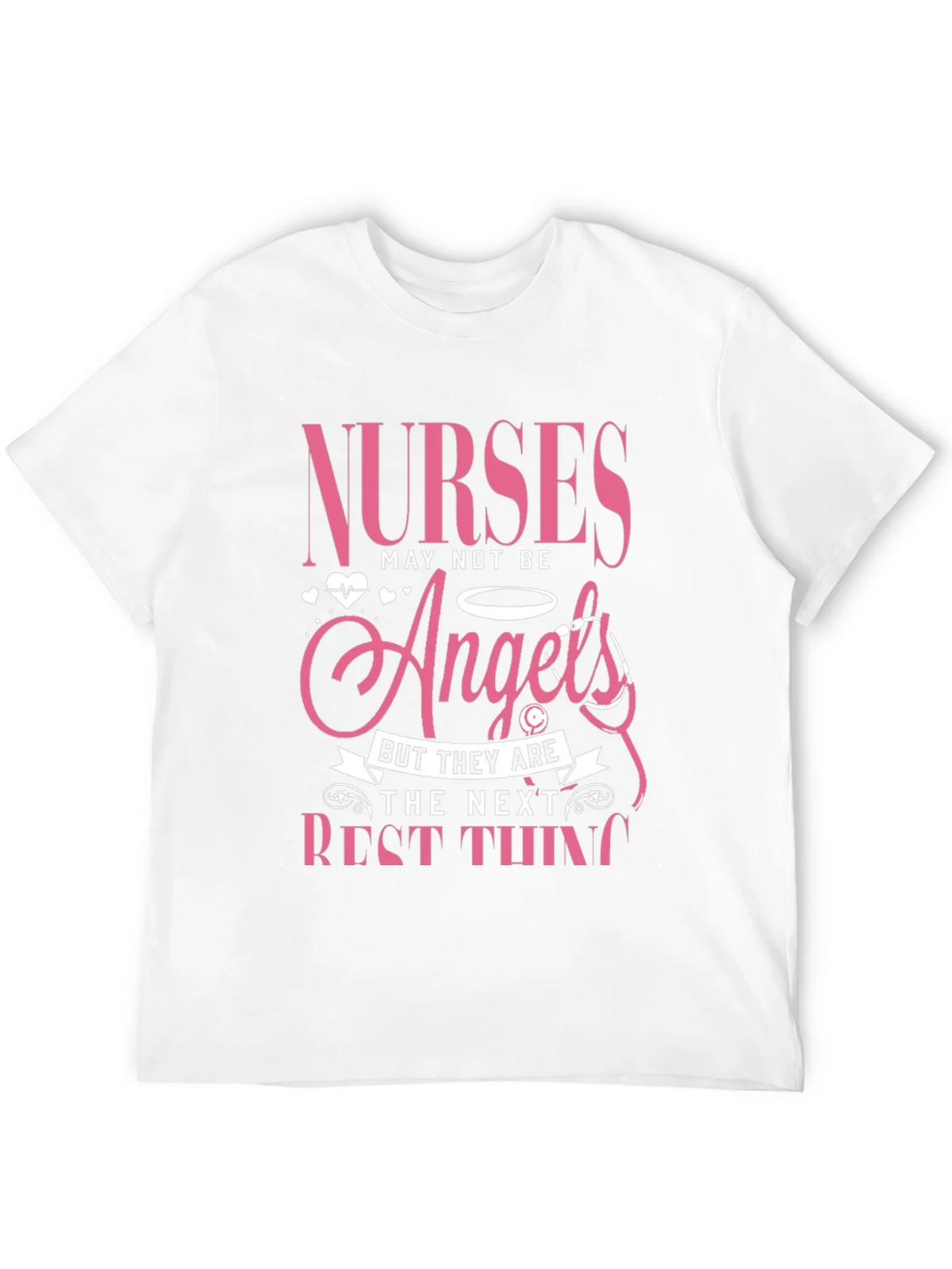 Nurses Angels Pink Graphic T-Shirt product image 3