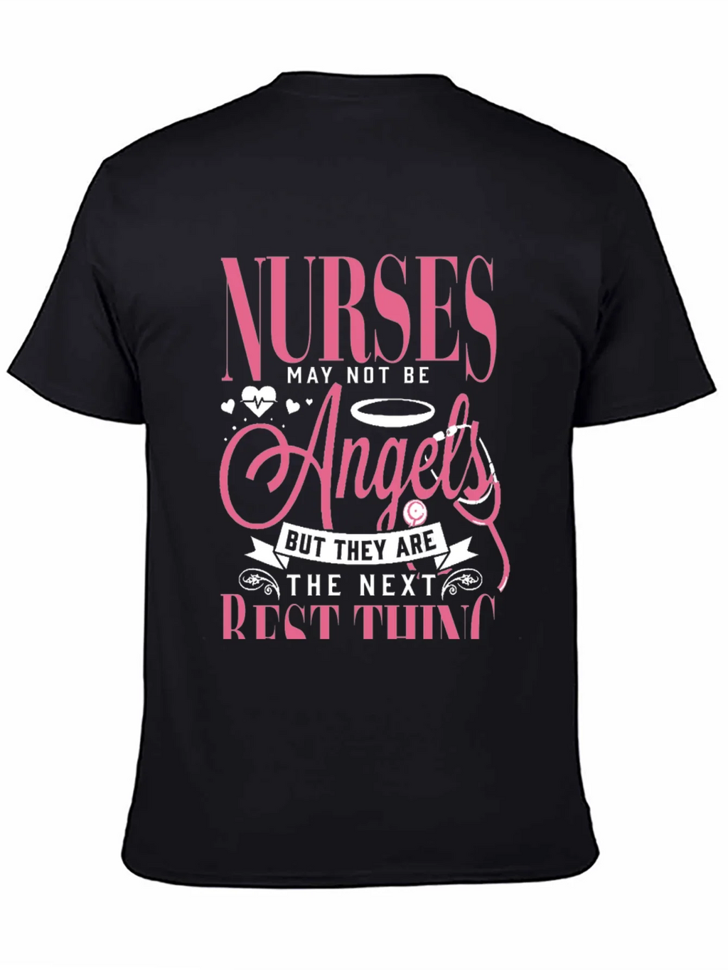 Nurses Angels Pink Graphic T-Shirt product image 7