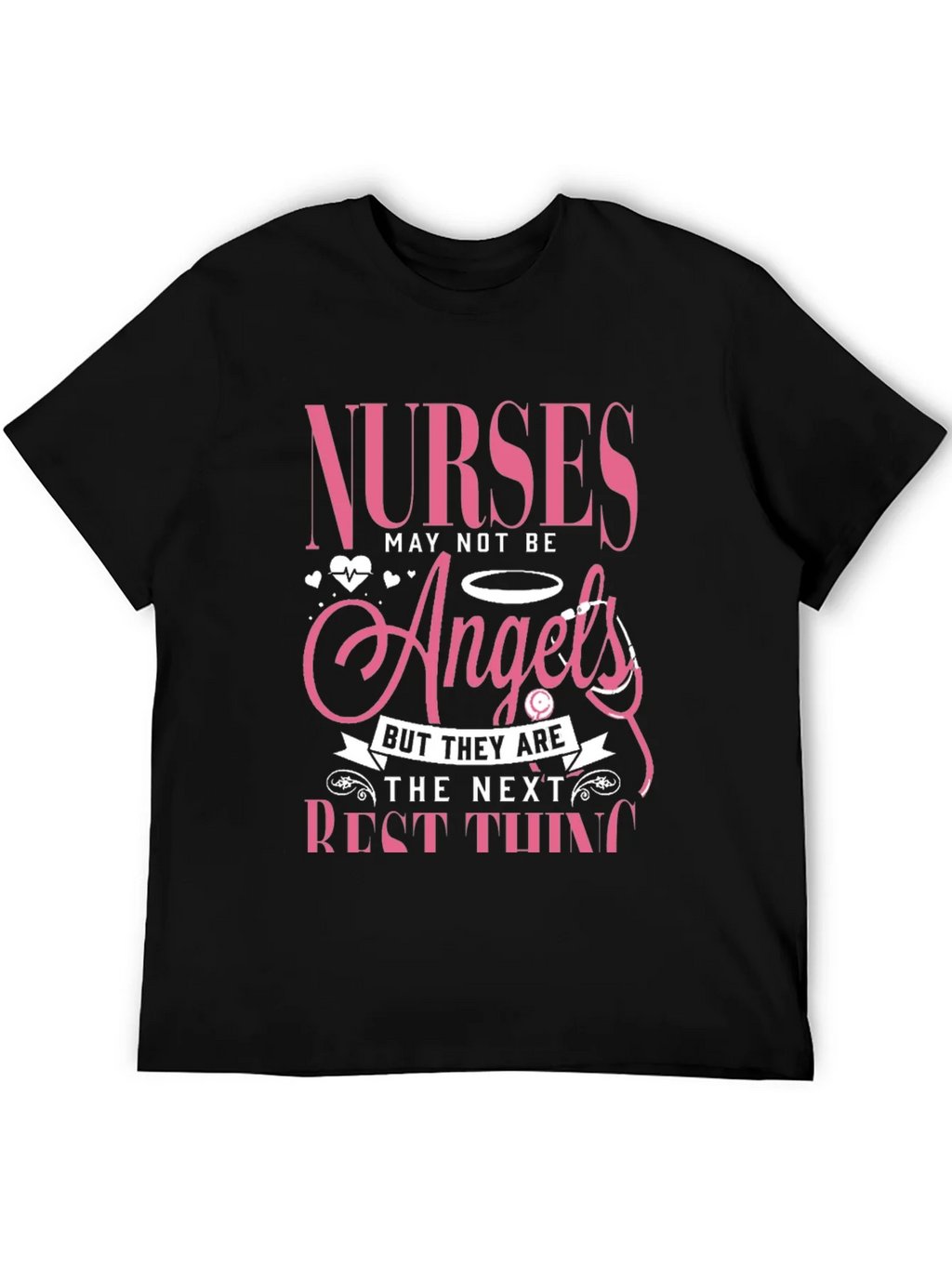 Nurses Angels Pink Graphic T-Shirt product image 8