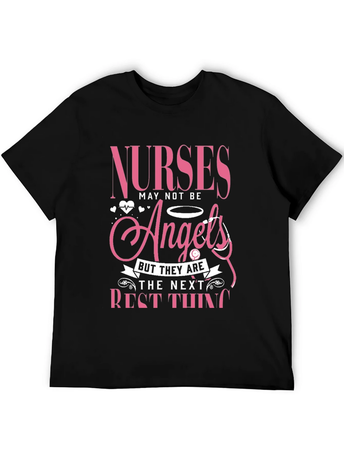 Nurses Angels Pink Graphic T-Shirt product image 8