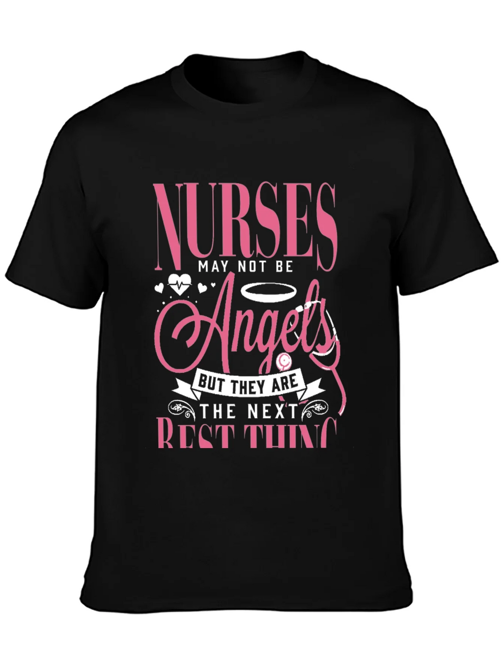 Nurses Angels Pink Graphic T-Shirt product image 6