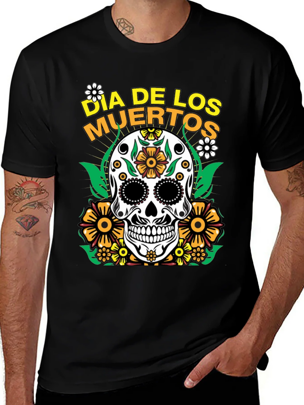 Dia de los Muertos Sugar Skull Graphic Tee product image 1