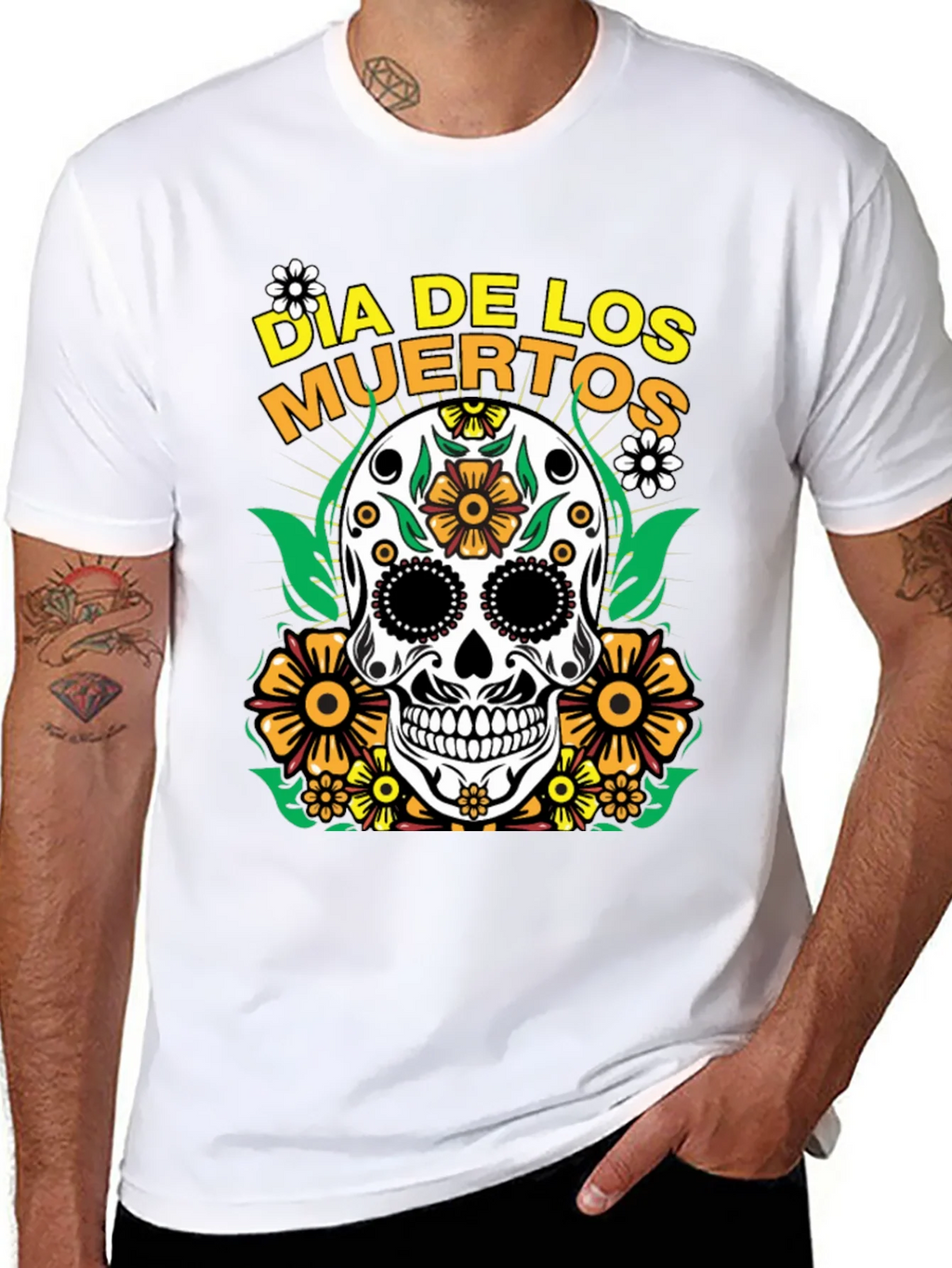 Dia de los Muertos Sugar Skull Graphic Tee product image 7