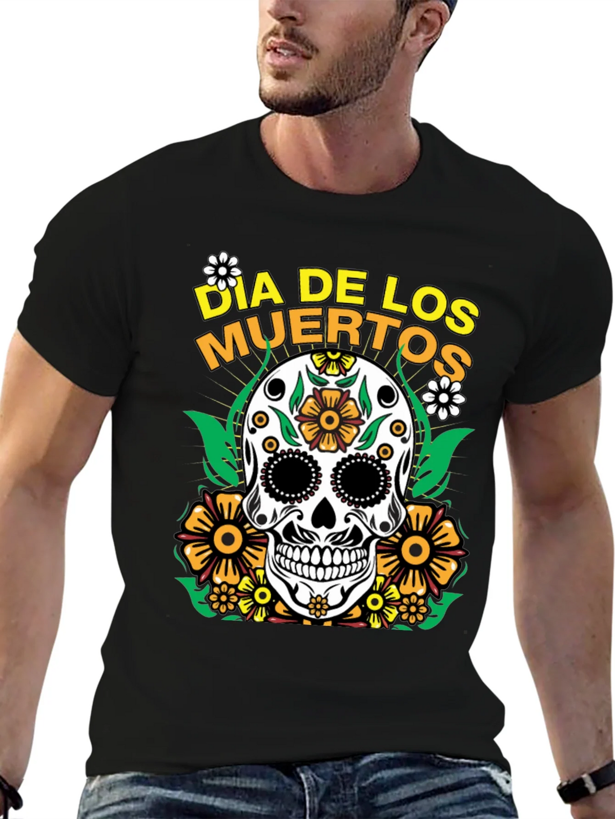 Dia de los Muertos Sugar Skull Graphic Tee product image 6