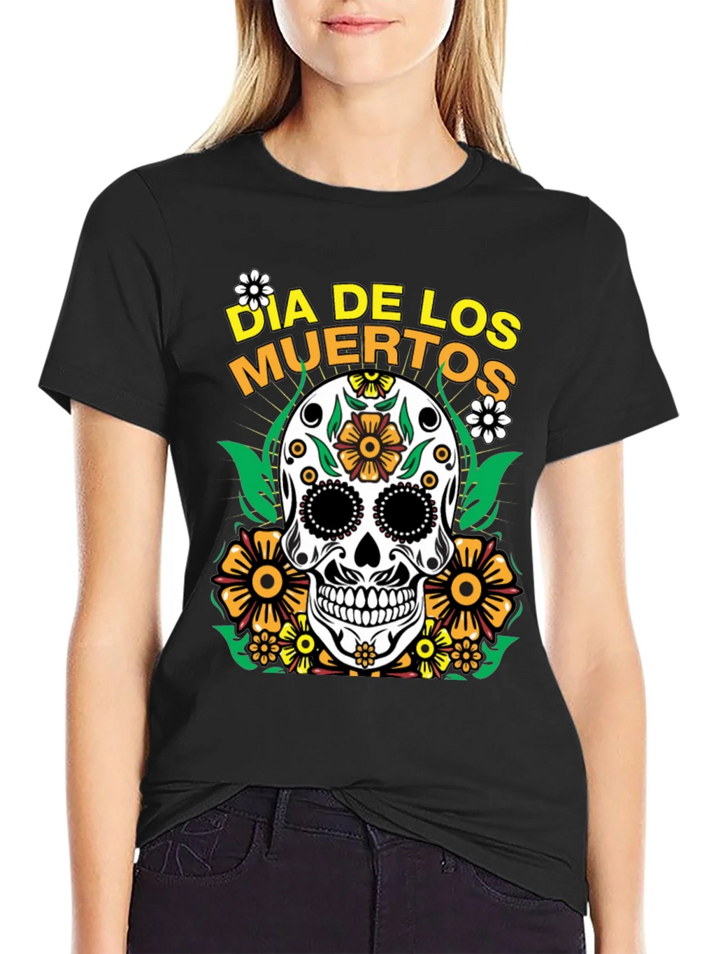 Dia de los Muertos Sugar Skull Graphic Tee product image 2