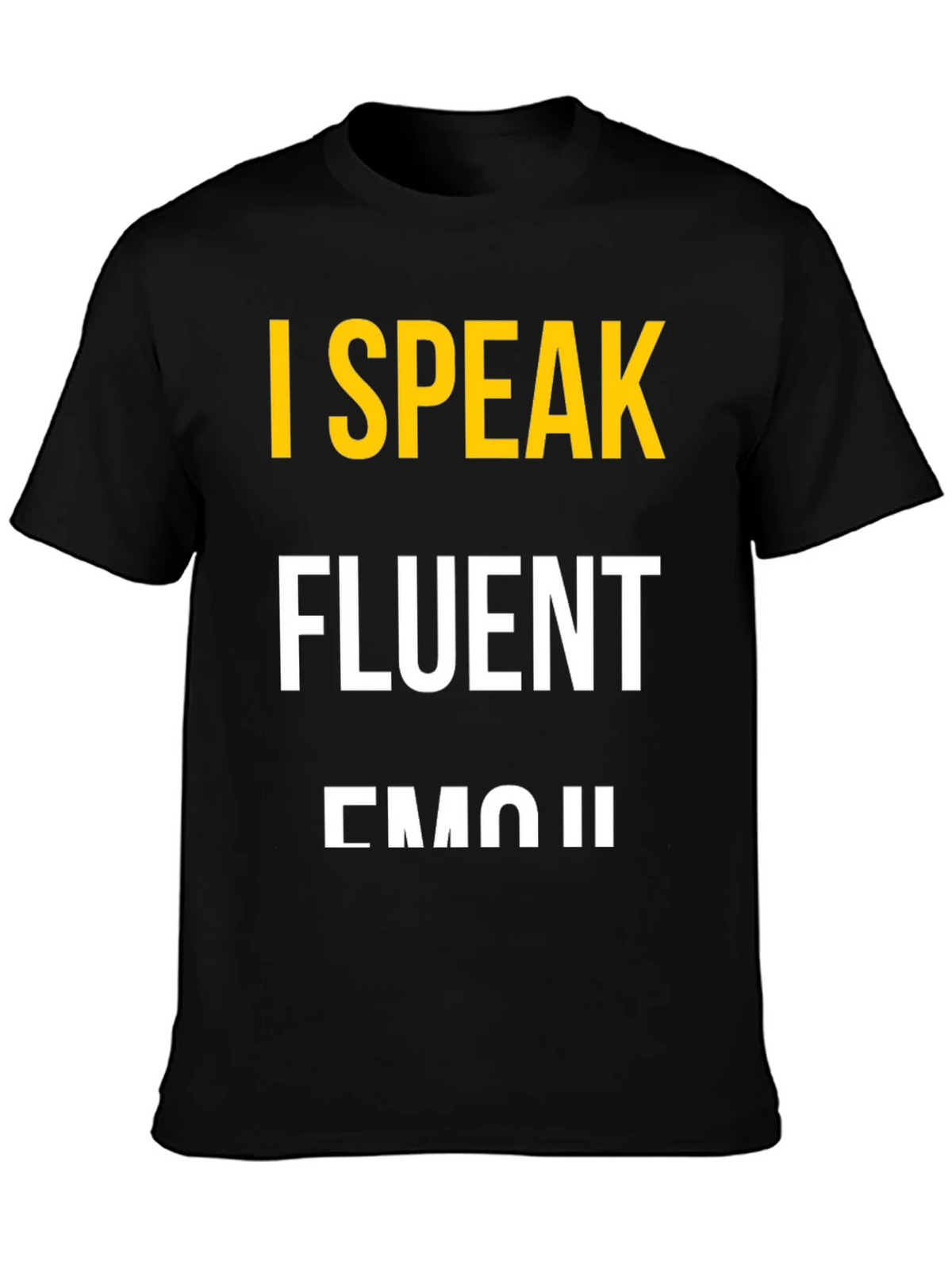 I Speak Fluent Emoji Black Graphic T-Shirt product image 3
