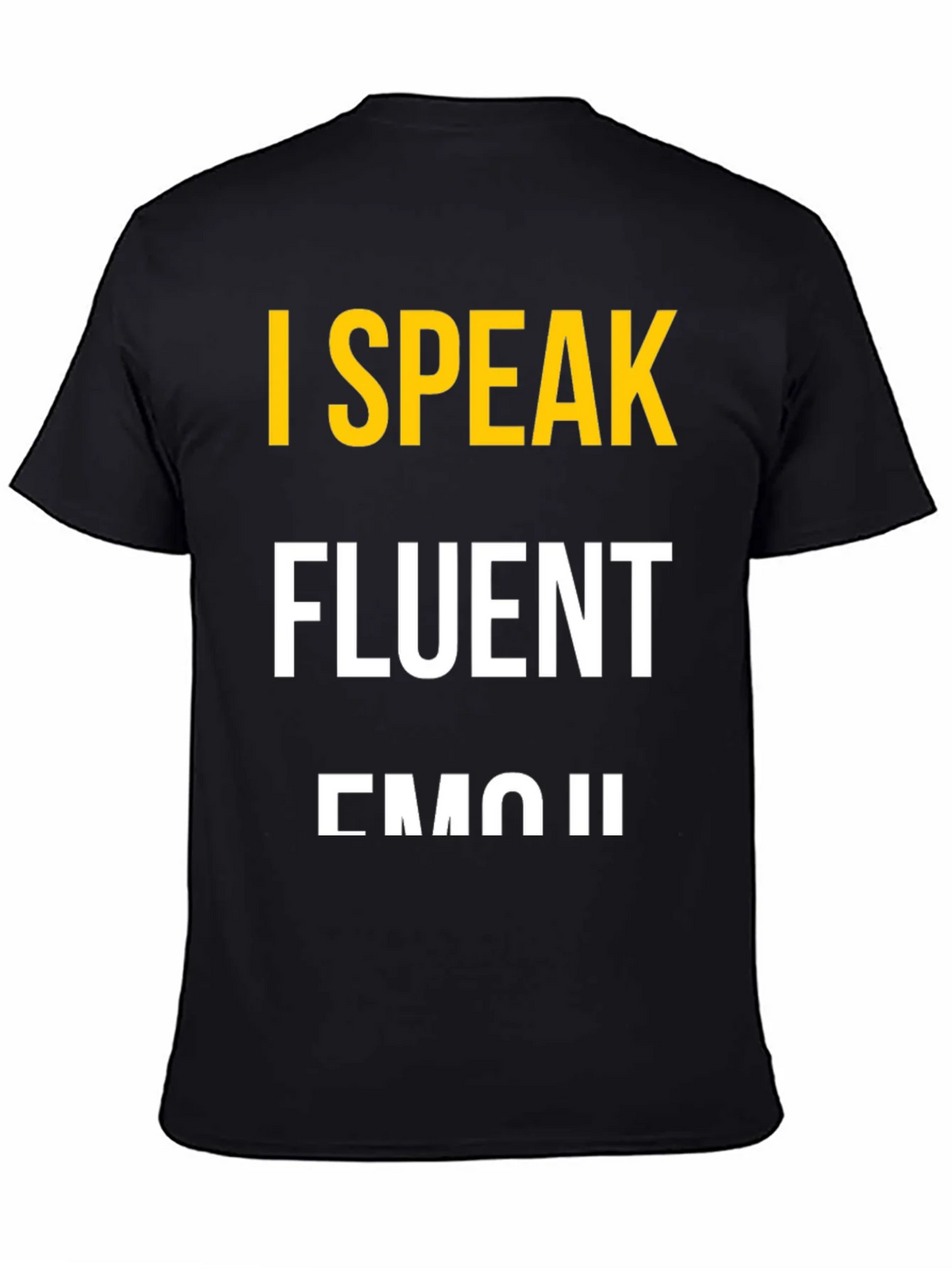 I Speak Fluent Emoji Black Graphic T-Shirt product image 4