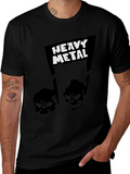 Heavy Metal Skull Graphic T-Shirt product image 1