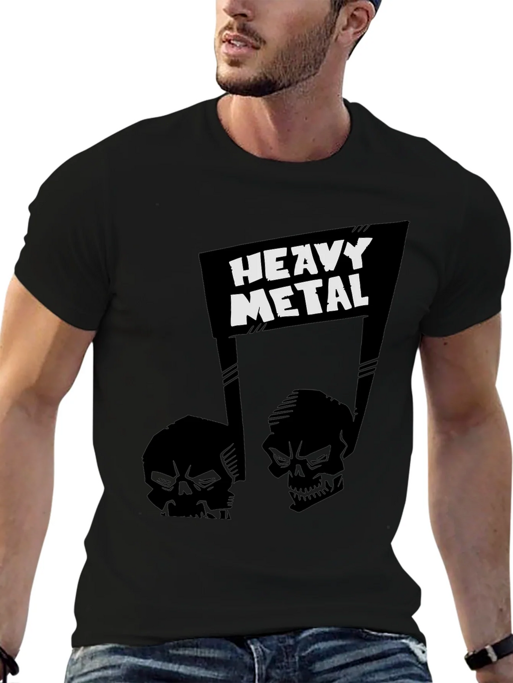 Heavy Metal Skull Graphic T-Shirt product image 9